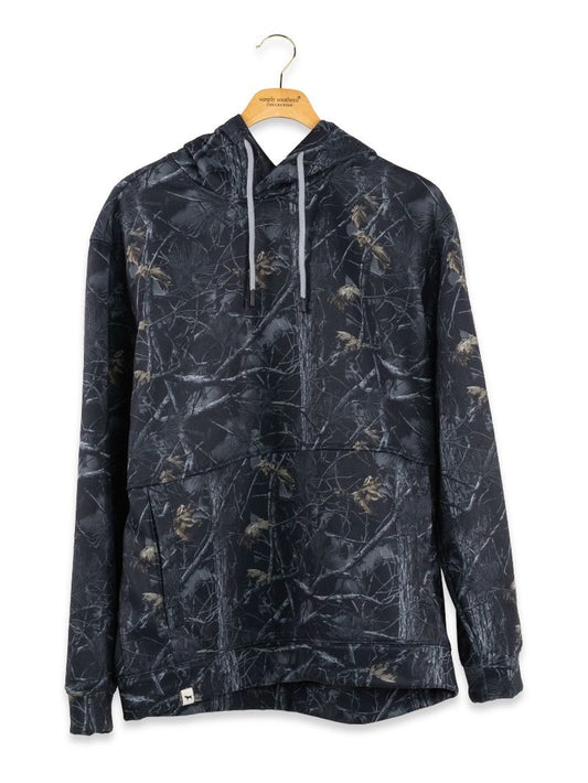 Mens Simply Southern Hoodie- Black Camo