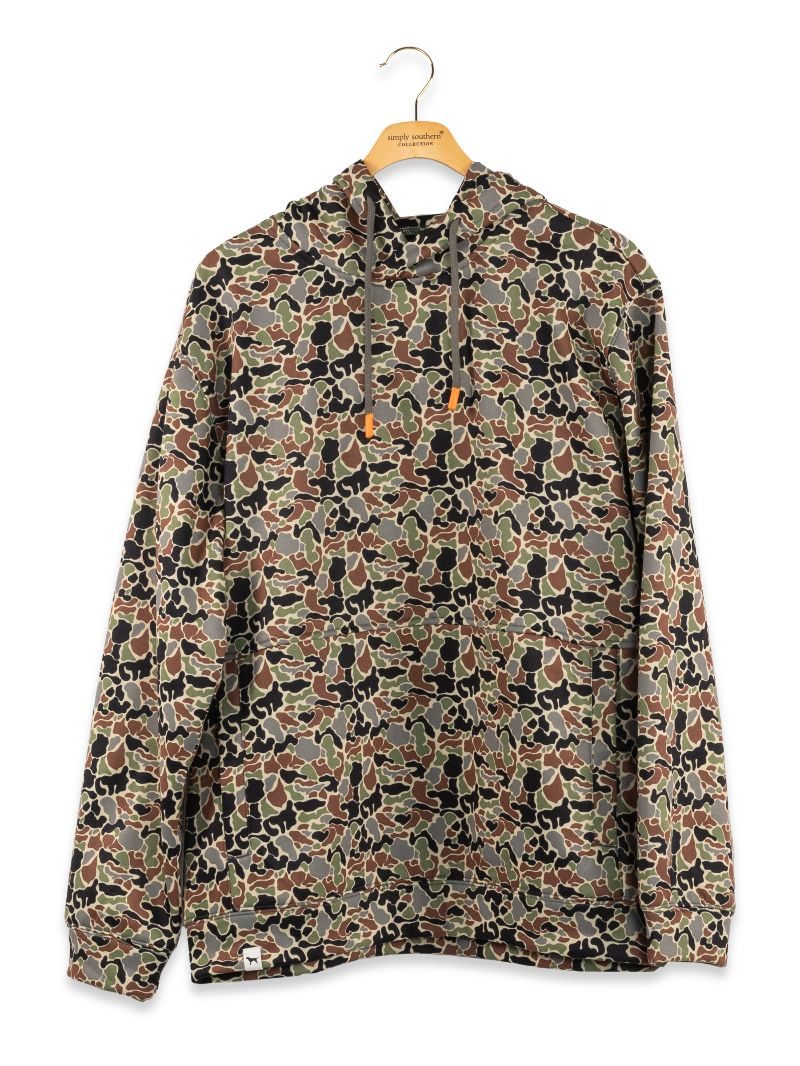 Mens Simply Southern Hoodie-Dark Camo