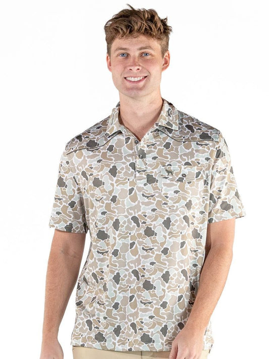 Mens Simply Southern Polo-Light Camo