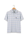 Boys Simply Southern Polo- Blue Plaid