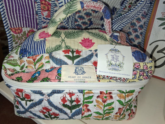 Wildflower Patch| Quilted Cosmetic Bags
