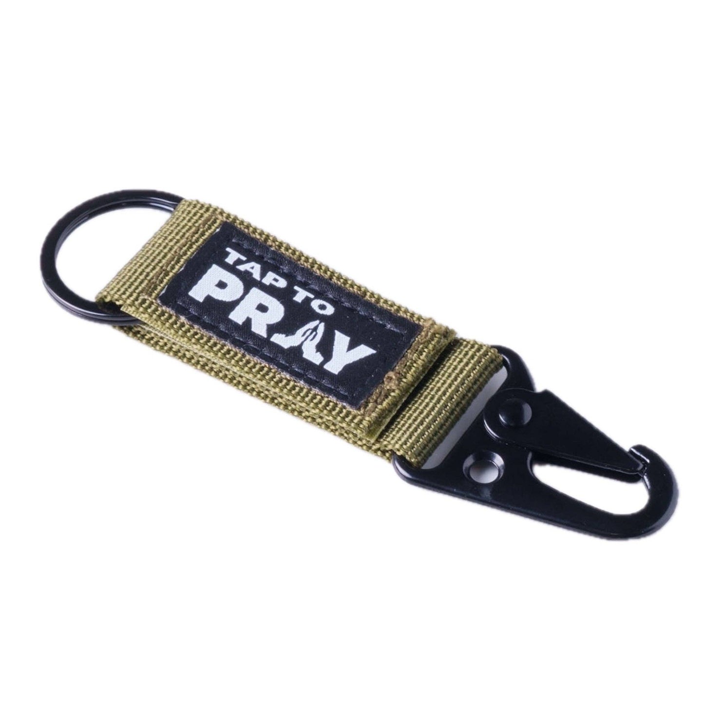 Tap To Pray® Tactical Carabiner Keychain: Green