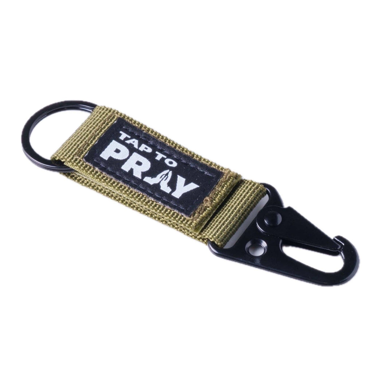 Tap To Pray® Tactical Carabiner Keychain: Green