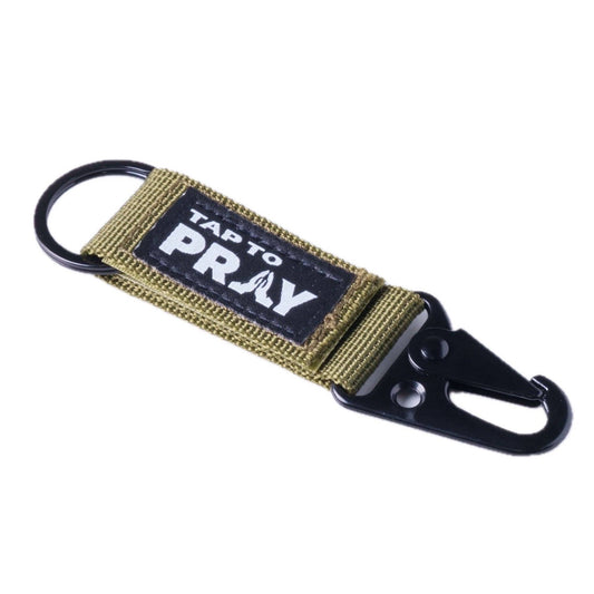Tap To Pray® Tactical Carabiner Keychain: Green