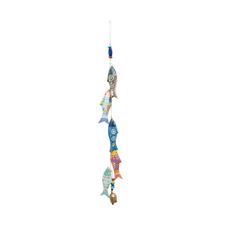 Floral Five Fish Windchime