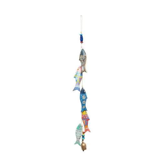 Floral Five Fish Windchime
