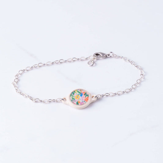 Tap To Pray® Survivor Series Bracelet: Silver-Plated + Wild Flowers