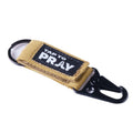 Tap To Pray® Tactical Carabiner Keychain: Tan