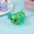 Glitter Salamander Stress Relief Squishy Toy: Green