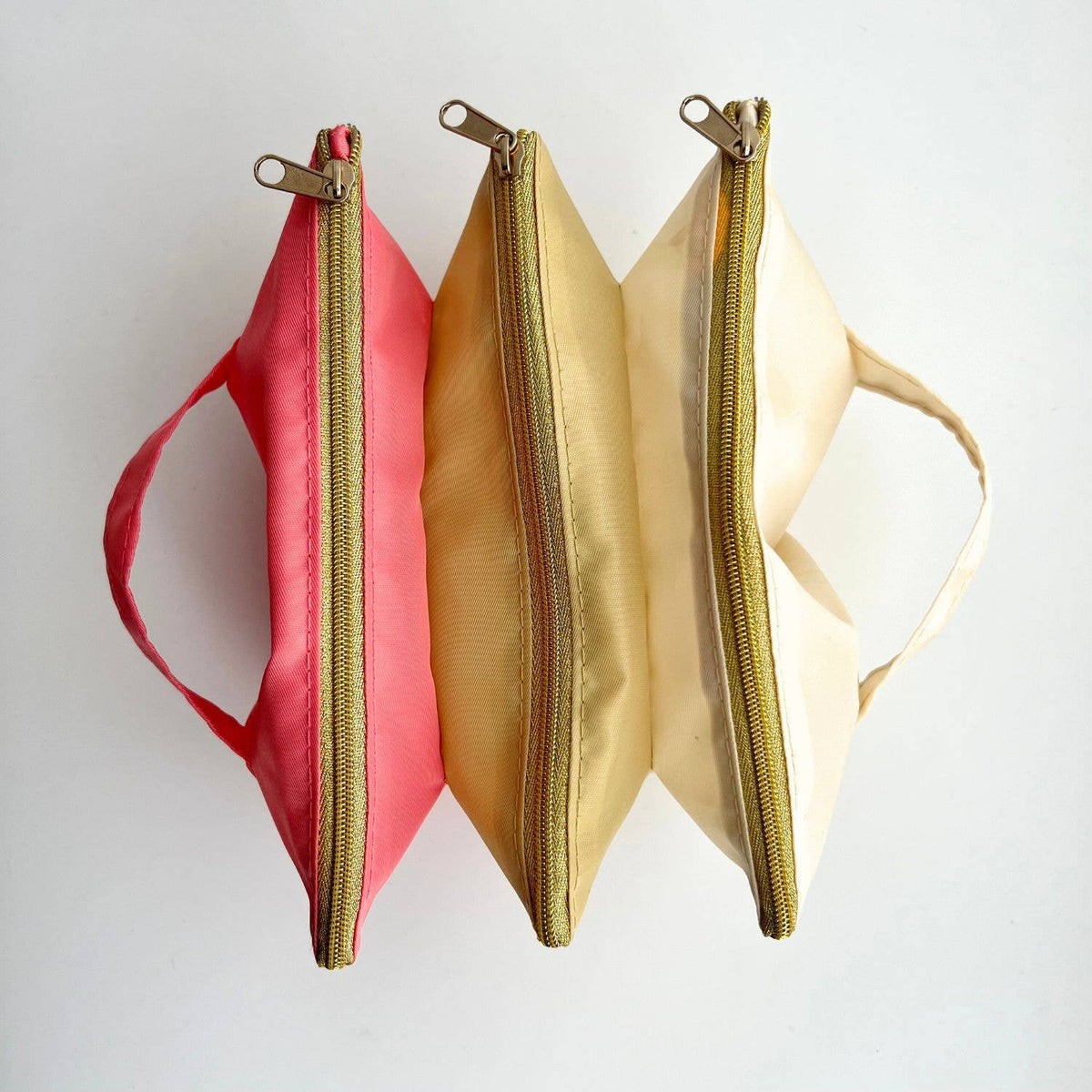 Accordion Cosmetic Pouch | Travel Bag | Make-up Pencil Pouch: Pink