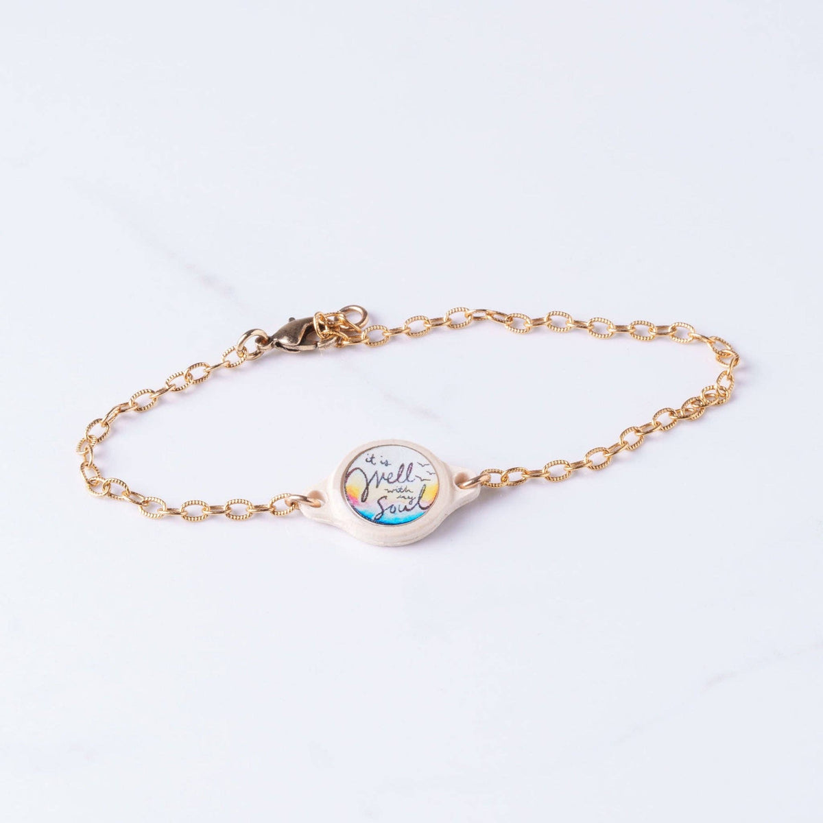 Tap To Pray® Survivor Series Bracelet: Gold-Plated + It Is Well