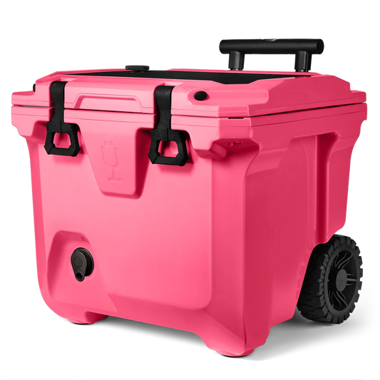 BrüTank 35-Quart Rolling Cooler--Neon Pink