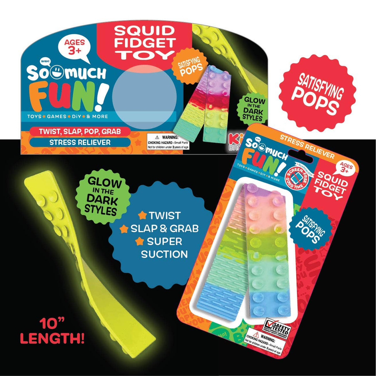 Squid Fidget Pop Strip