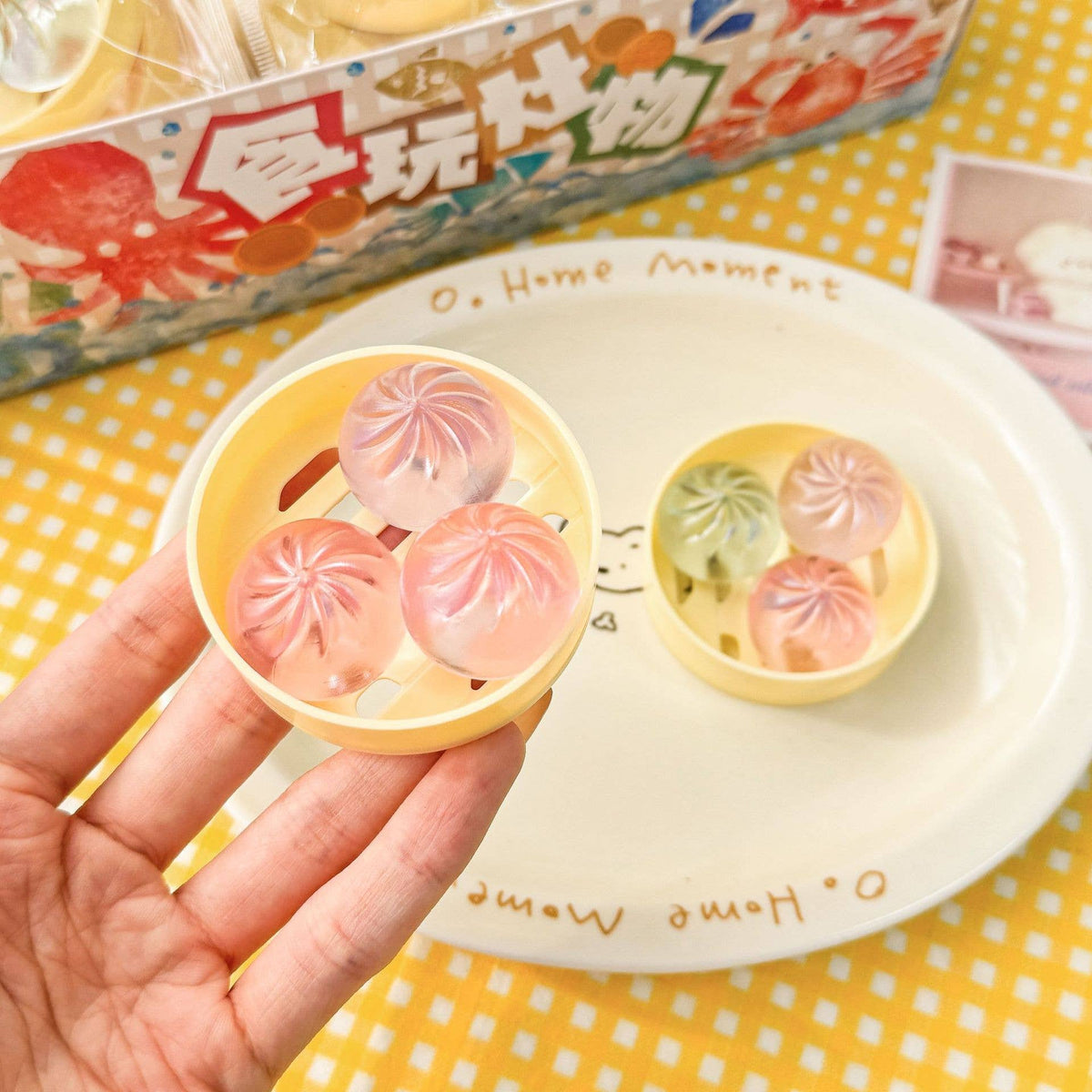 Cute Mini DUMPLINGS Squishy squeeze toy fidget toy: 1 / Random delivery