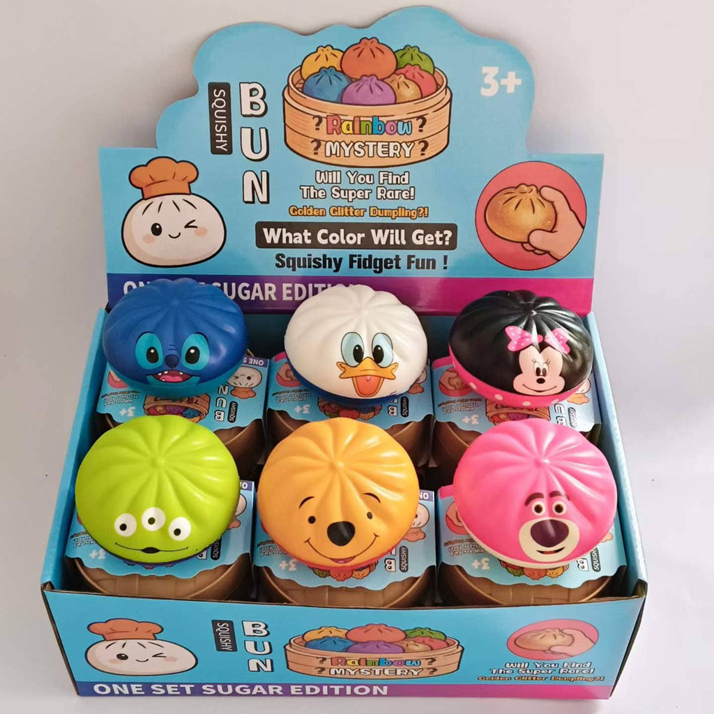 Bear duck blue alien DUMPLINGS Squishy squeeze Toy: 12pcs set / Foam material