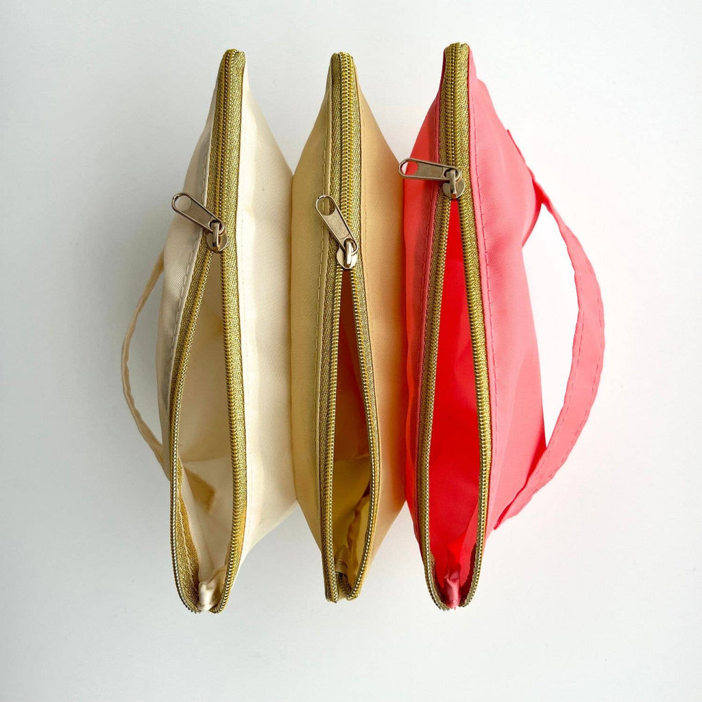 Accordion Cosmetic Pouch | Travel Bag | Make-up Pencil Pouch: Pink