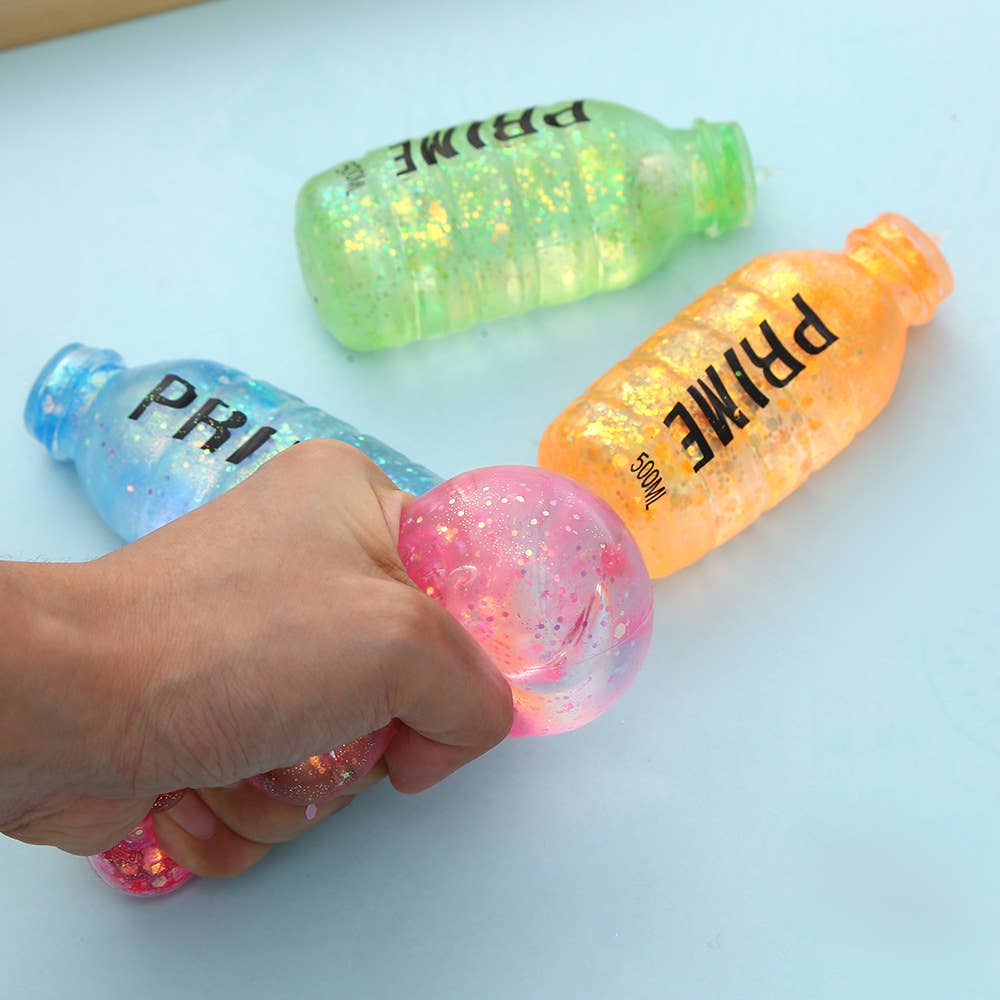 Glitter PRIME Drink water bottle Squishy Stress Relief Toy