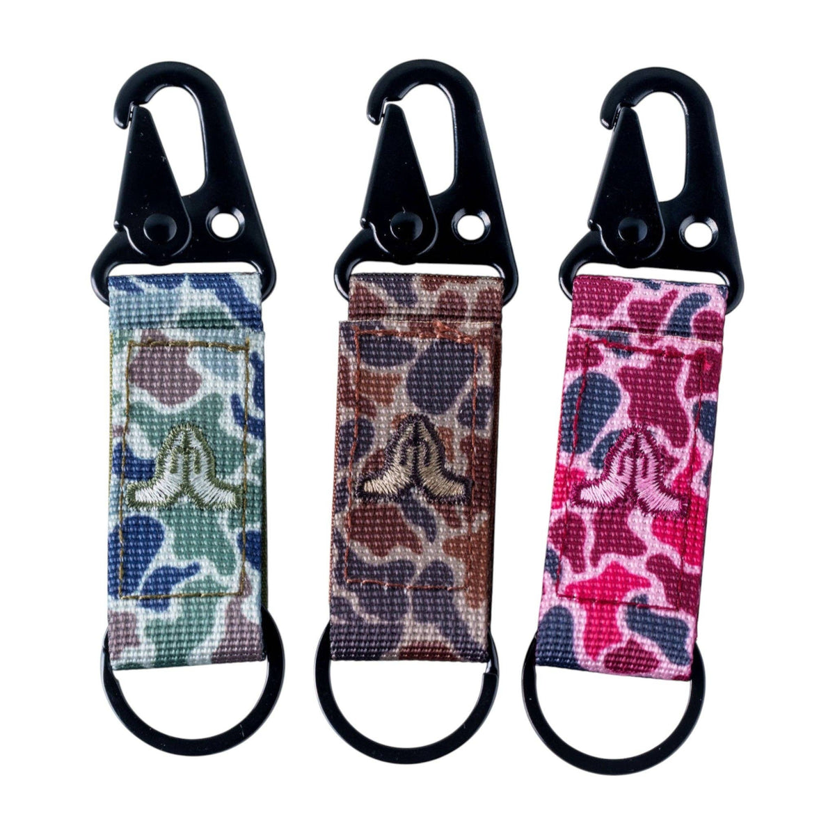 Tap To Pray® Tactical Carabiner Keychain: Moss Camo