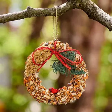 Rustic Christmas Bird Seed Wreath