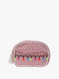 Vonda Boho Cotton Cosmetic Pouch: Mauve